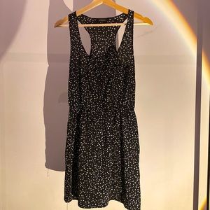 cinch waist racer back dress